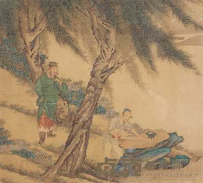 佚名 磨剑图 镜心 31×28cm